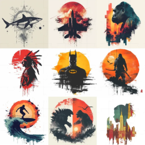 Stylish T-shirt Silhouette Designs
