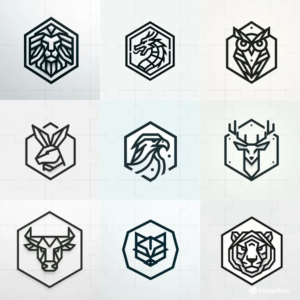 Origami Gyotaku Logo Icons